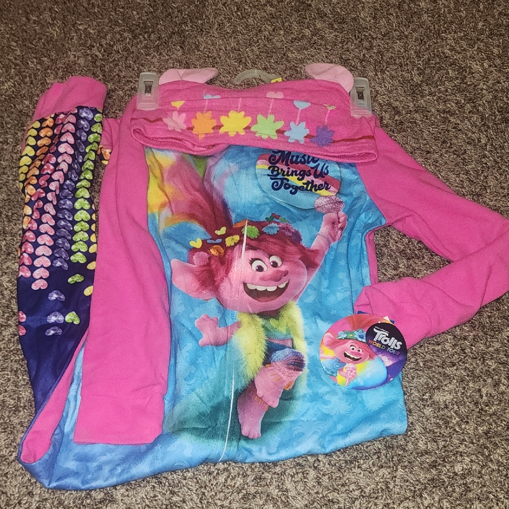 Trolls Pink and Blue Kids One Piece